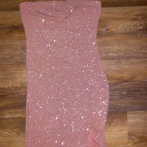 Guess strapless pink cocktail party dress